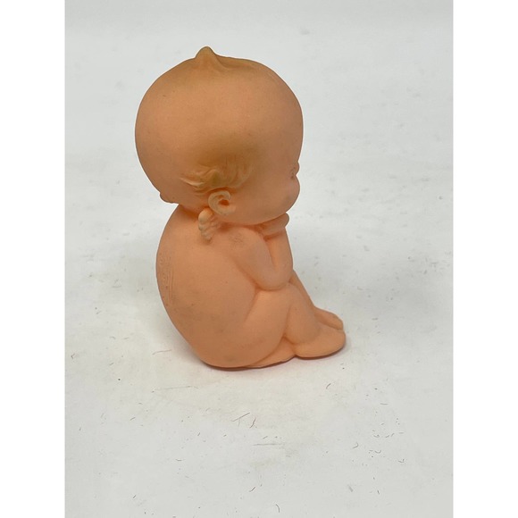 Vtg SWEET Kewpie Doll Rubber Signed Rose O Neill Cameo Sitting Little Wing 3.5 - Picture 4 of 7